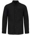 KB515 K515 Kariban Long Sleeve Mandarin Collar Shirt Black colour image
